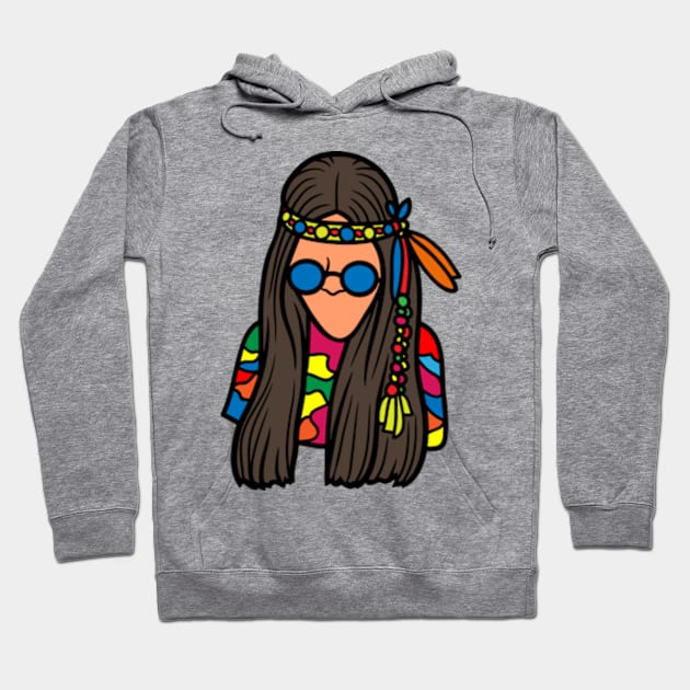 Hippie Soul in meditation Hoodie by Retro Comic Books